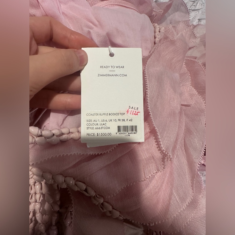 Zimmermann authentic Coaster ruffle top Size 1 - Picture 4 of 7
